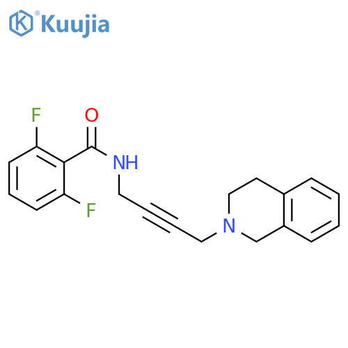 2,6-difluoro-N-4-(1,2,3,4-tetrahydroisoquinolin-2-yl)but-2-yn-1-ylbenzamide structure