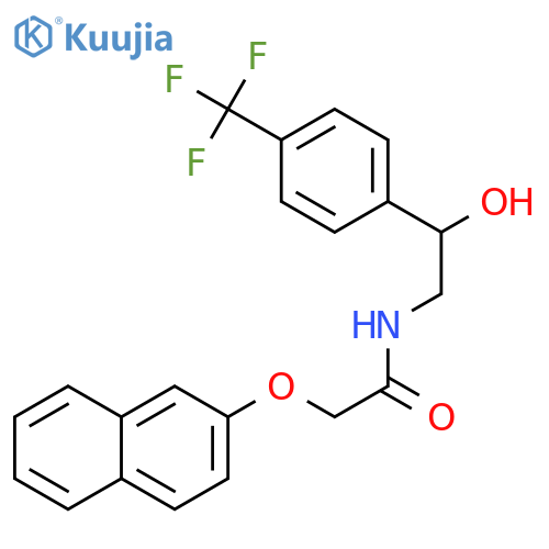 N-{2-hydroxy-2-4-(trifluoromethyl)phenylethyl}-2-(naphthalen-2-yloxy)acetamide structure
