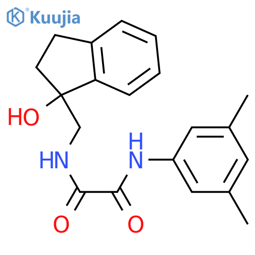 N'-(3,5-dimethylphenyl)-N-[(1-hydroxy-2,3-dihydro-1H-inden-1-yl)methyl]ethanediamide structure