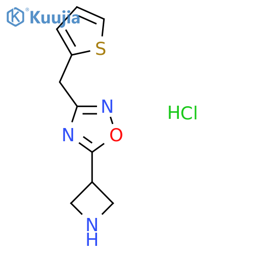 5-(azetidin-3-yl)-3-[(thiophen-2-yl)methyl]-1,2,4-oxadiazole hydrochloride structure