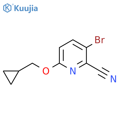 2-Pyridinecarbonitrile, 3-bromo-6-(cyclopropylmethoxy)- structure
