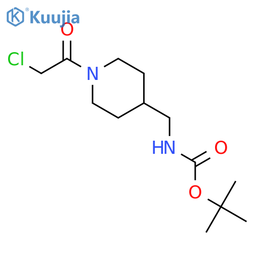 tert-Butyl ((1-(2-chloroacetyl)piperidin-4-yl)methyl)carbamate structure