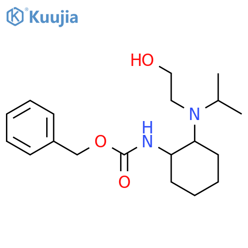 {2-[(2-Hydroxy-ethyl)-isopropyl-amino]-cyclohexyl}-carbamic acid benzyl ester structure