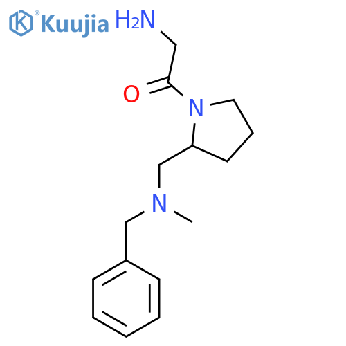 2-Amino-1-{2-[(benzyl-methyl-amino)-methyl]-pyrrolidin-1-yl}-ethanone structure