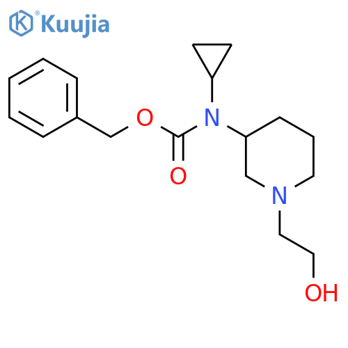 Cyclopropyl-[1-(2-hydroxy-ethyl)-piperidin-3-yl]-carbamic acid benzyl ester structure