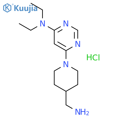 6-(4-(Aminomethyl)piperidin-1-yl)-N,N-diethylpyrimidin-4-amine hydrochloride structure