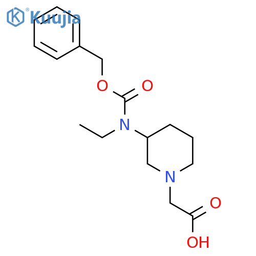 [3-(Benzyloxycarbonyl-ethyl-amino)-piperidin-1-yl]-acetic acid structure