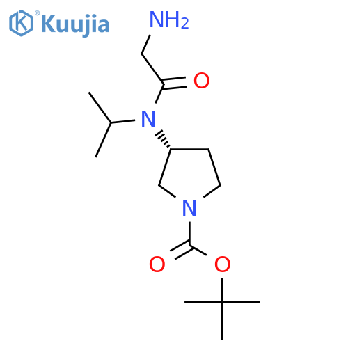 (R)-3-[(2-Amino-acetyl)-isopropyl-amino]-pyrrolidine-1-carboxylic acid tert-butyl ester structure