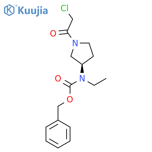 [(R)-1-(2-Chloro-acetyl)-pyrrolidin-3-yl]-ethyl-carbamic acid benzyl ester structure
