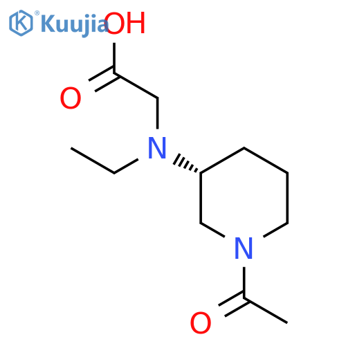 [((R)-1-Acetyl-piperidin-3-yl)-ethyl-amino]-acetic acid structure