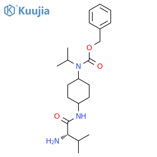 [4-((S)-2-Amino-3-methyl-butyrylamino)-cyclohexyl]-isopropyl-carbamic acid benzyl ester structure
