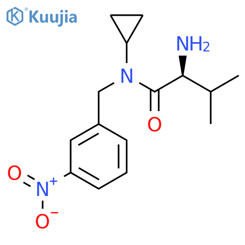 (S)-2-Amino-N-cyclopropyl-3-methyl-N-(3-nitro-benzyl)-butyramide structure
