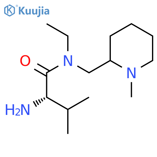 (S)-2-Amino-N-ethyl-3-methyl-N-(1-methyl-piperidin-2-ylmethyl)-butyramide structure