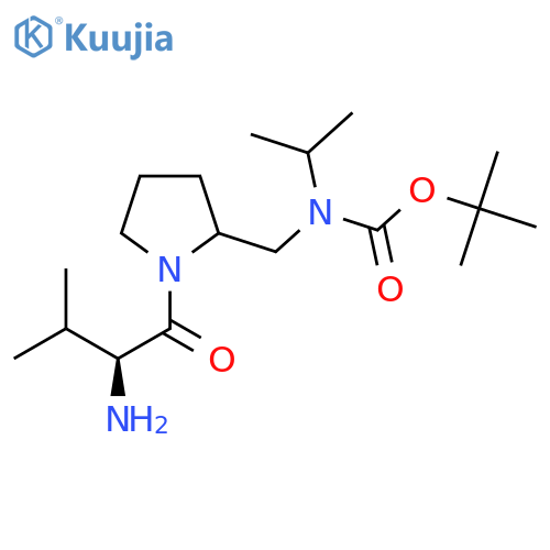 [1-((S)-2-Amino-3-methyl-butyryl)-pyrrolidin-2-ylmethyl]-isopropyl-carbamic acid tert-butyl ester structure