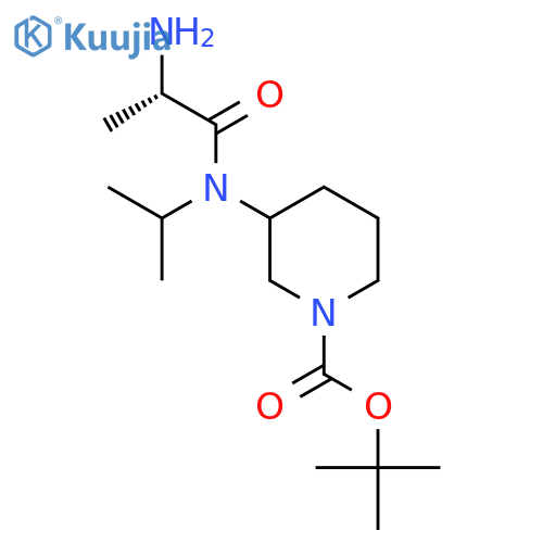 3-[((S)-2-Amino-propionyl)-isopropyl-amino]-piperidine-1-carboxylic acid tert-butyl ester structure