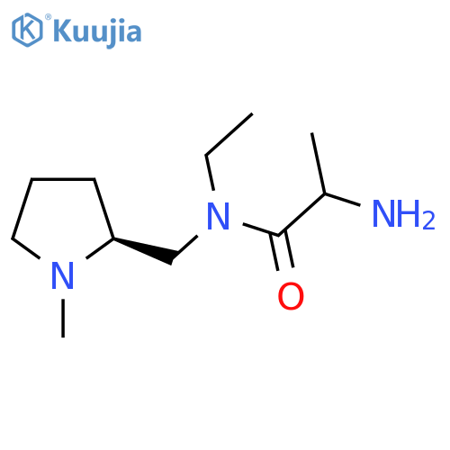 2-Amino-N-ethyl-N-[[(2S)-1-methylpyrrolidin-2-yl]methyl]propanamide structure