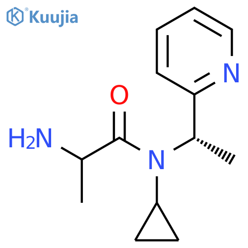 2-Amino-N-cyclopropyl-N-[(1S)-1-pyridin-2-ylethyl]propanamide structure