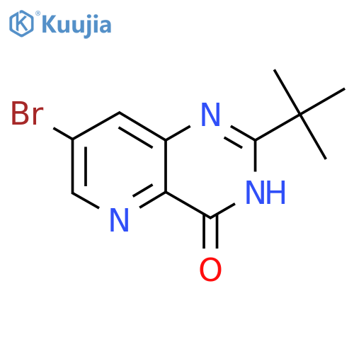 7-bromo-2-tert-butyl-1H,4H-pyrido[3,2-d]pyrimidin-4-one structure