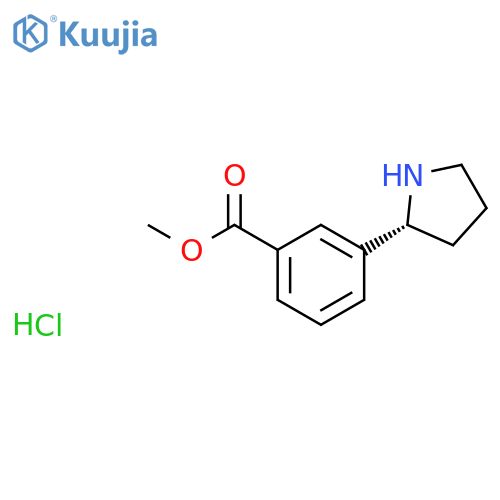 (R)-Methyl 3-(pyrrolidin-2-yl)benzoate hydrochloride structure