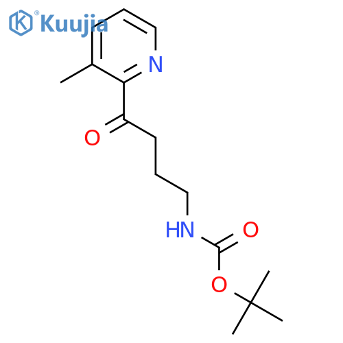 Tert-butyl (4-(3-methylpyridin-2-yl)-4-oxobutyl)carbamate structure