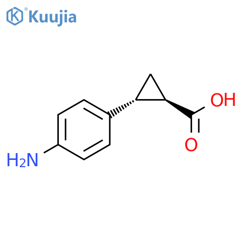 (1S,2S)-2-(4-aminophenyl)cyclopropane-1-carboxylic acid structure