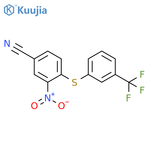 3-Nitro-4-{3-(trifluoromethyl)phenylsulfanyl}benzonitrile structure