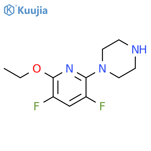Piperazine, 1-(6-ethoxy-3,5-difluoro-2-pyridinyl)- structure