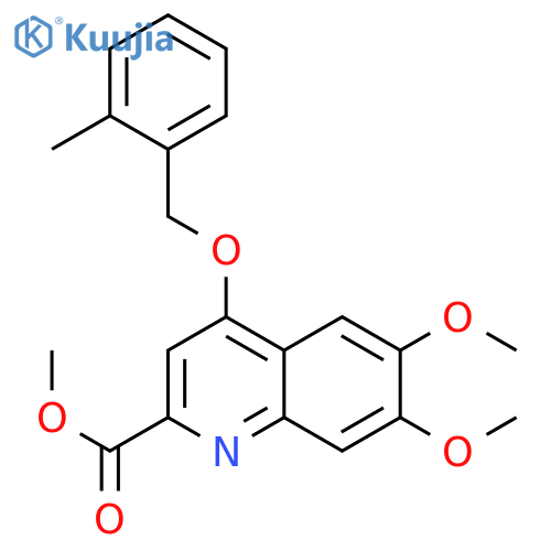 methyl 6,7-dimethoxy-4-[(2-methylphenyl)methoxy]quinoline-2-carboxylate structure