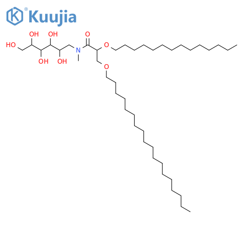 D-Glucitol,1-deoxy-1-[methyl[3-(octadecyloxy)-1-oxo-2-(tetradecyloxy)propyl]amino]- (9CI) structure