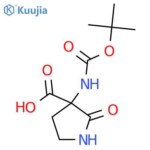 3-Boc-amino-2-oxo-pyrrolidine-3-carboxylic Acid structure