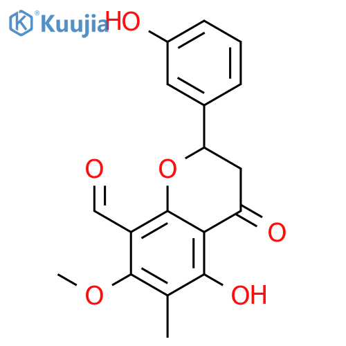(S)-8-formyl-3',5-dihydroxy-7-methoxy-6-methylflavanone structure