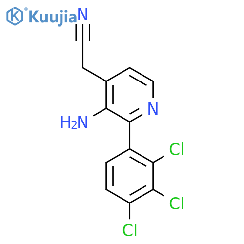 3-Amino-2-(2,3,4-trichlorophenyl)pyridine-4-acetonitrile structure