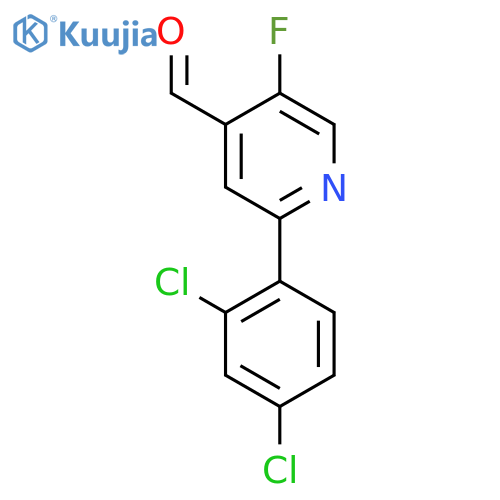 2-(2,4-Dichlorophenyl)-5-fluoroisonicotinaldehyde structure