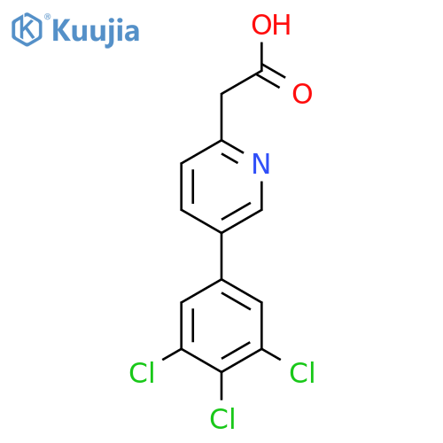 5-(3,4,5-Trichlorophenyl)pyridine-2-acetic acid structure
