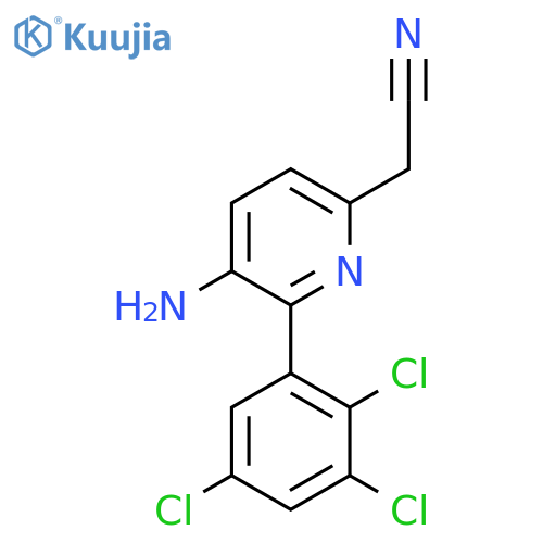 3-Amino-2-(2,3,5-trichlorophenyl)pyridine-6-acetonitrile structure