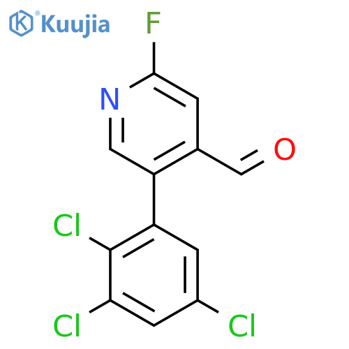 2-Fluoro-5-(2,3,5-trichlorophenyl)isonicotinaldehyde structure