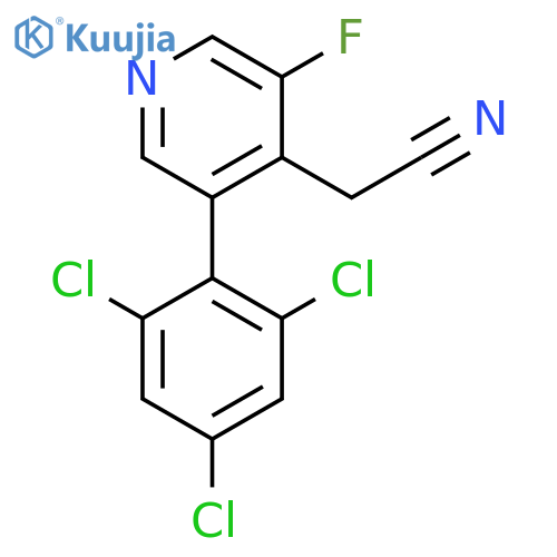3-Fluoro-5-(2,4,6-trichlorophenyl)pyridine-4-acetonitrile structure