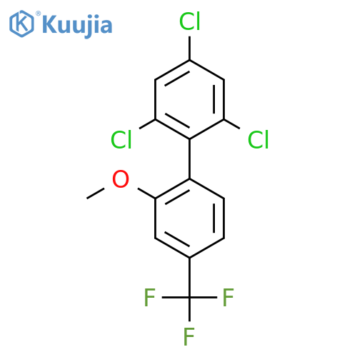 2'-Methoxy-2,4,6-trichloro-4'-(trifluoromethyl)biphenyl structure