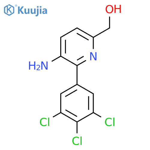 3-Amino-2-(3,4,5-trichlorophenyl)pyridine-6-methanol structure