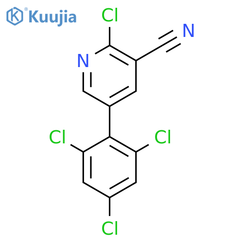 2-Chloro-5-(2,4,6-trichlorophenyl)nicotinonitrile structure