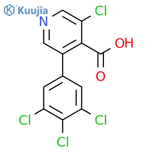 3-Chloro-5-(3,4,5-trichlorophenyl)isonicotinic acid structure