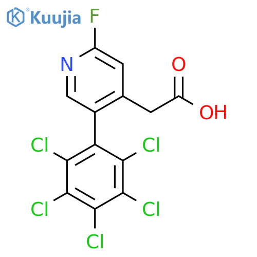 2-Fluoro-5-(perchlorophenyl)pyridine-4-acetic acid structure