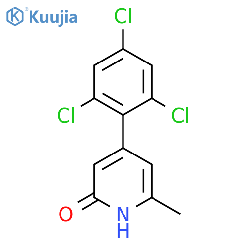 2-Hydroxy-6-methyl-4-(2,4,6-trichlorophenyl)pyridine structure