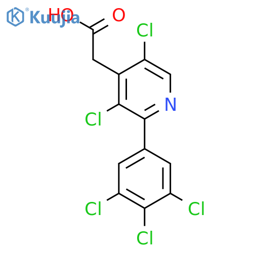 3,5-Dichloro-2-(3,4,5-trichlorophenyl)pyridine-4-acetic acid structure