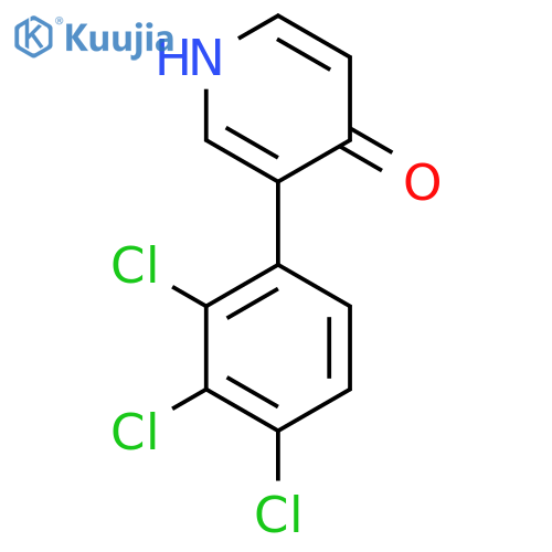 4-Hydroxy-3-(2,3,4-trichlorophenyl)pyridine structure