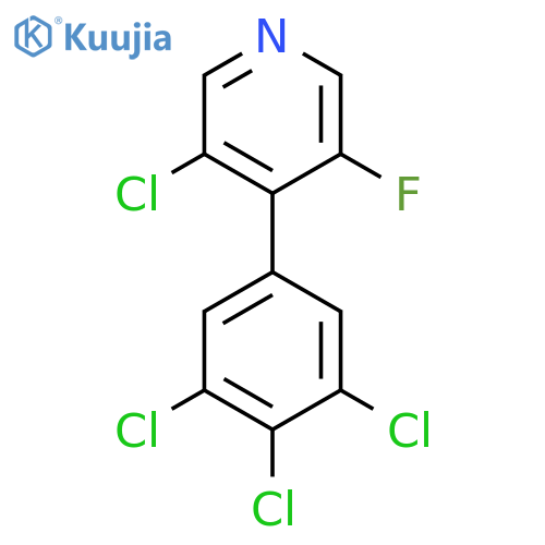 3-Chloro-5-fluoro-4-(3,4,5-trichlorophenyl)pyridine structure