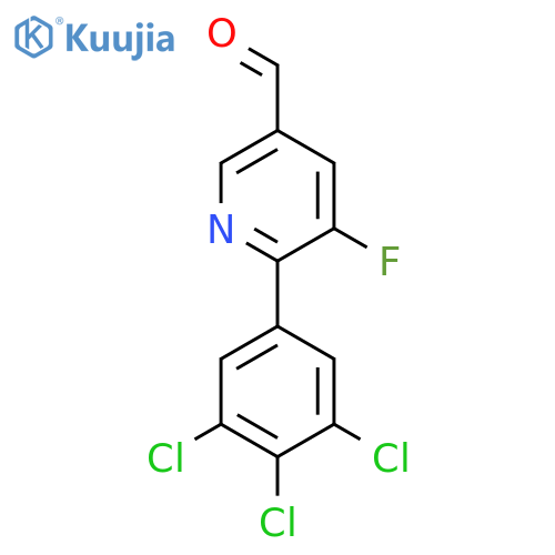 5-Fluoro-6-(3,4,5-trichlorophenyl)nicotinaldehyde structure