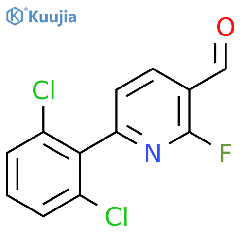 6-(2,6-Dichlorophenyl)-2-fluoronicotinaldehyde structure