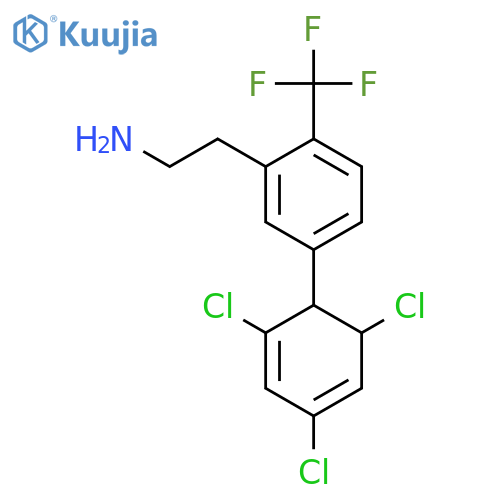 2-[5-(2,4,6-Trichlorocyclohexa-2,4-dienyl)-2-trifluoromethyl-phenyl]-ethylamine structure
