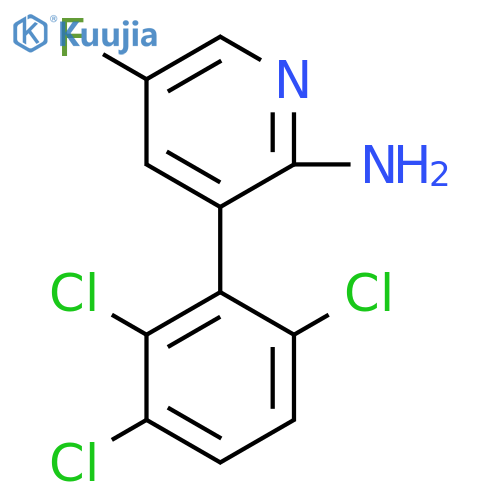 2-Amino-5-fluoro-3-(2,3,6-trichlorophenyl)pyridine structure